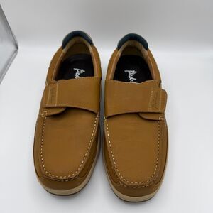 Ped-Lite Oliver Men’s Diabetic Leather Boat Shoes | Size 10 W | Tan